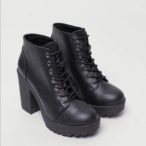 Platform Lace-Up Bootie